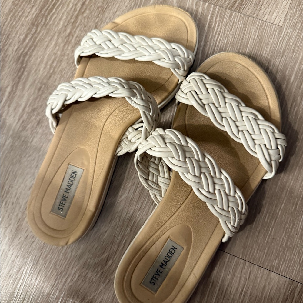 Steve Madden Women's Braided Sandals - White